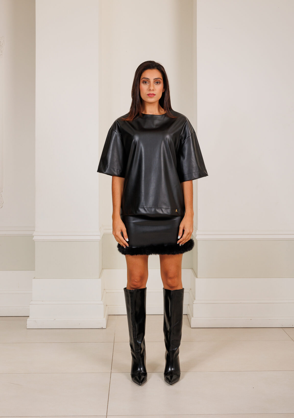 T-shirt longa em Ecopele