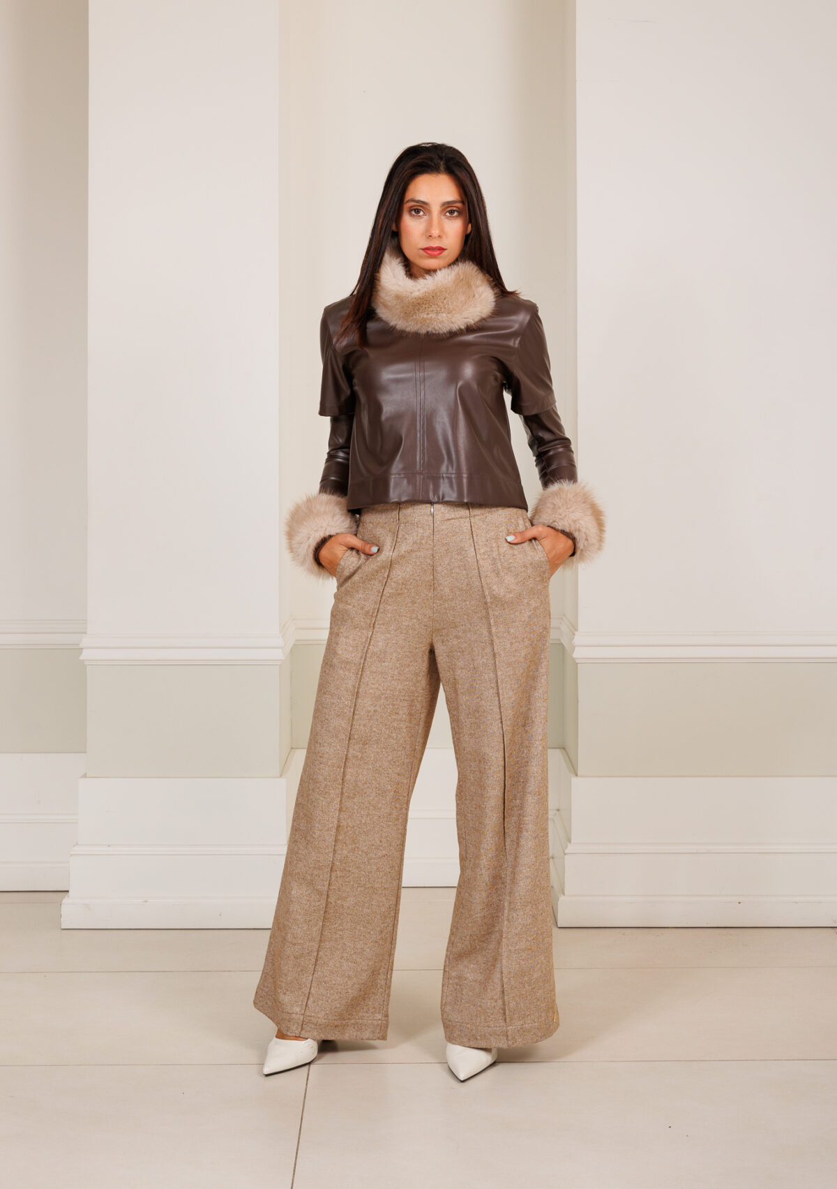 CALÇA em tweed